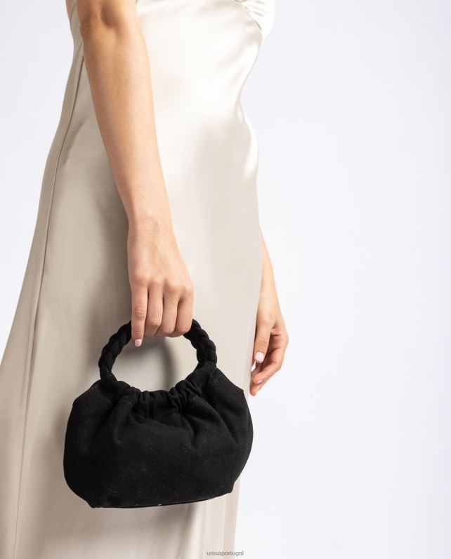 Unisa bolsa com alças trançadas mulheres 6V2Z61188 preto
