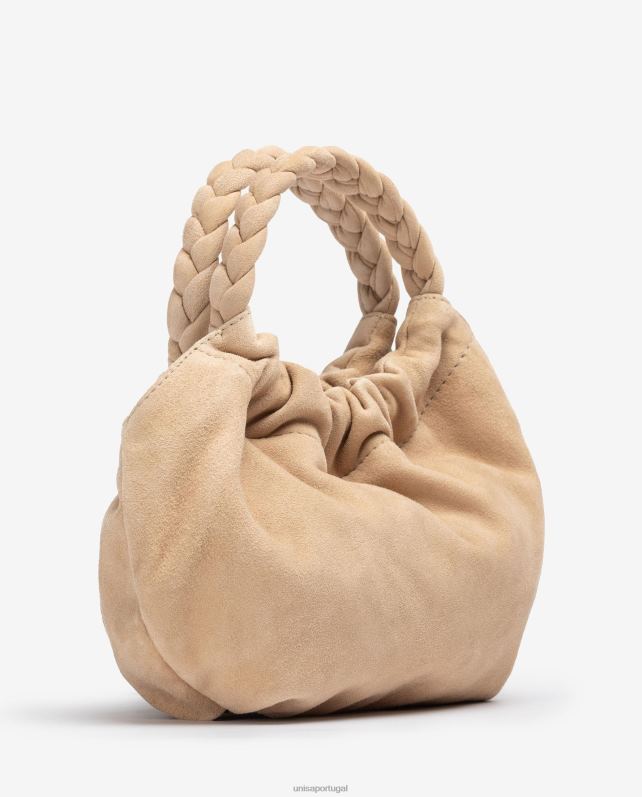 Unisa bolsa com alças trançadas mulheres 6V2Z61190 bege