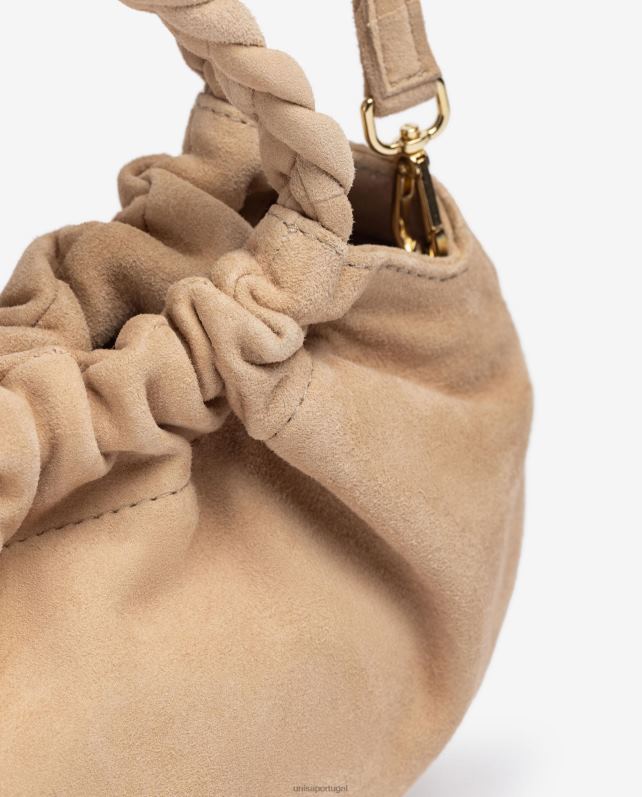 Unisa bolsa com alças trançadas mulheres 6V2Z61190 bege