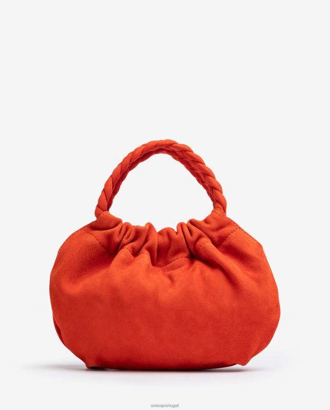Unisa bolsa com alças trançadas mulheres 6V2Z61203 vermelho