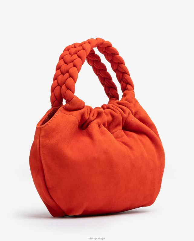 Unisa bolsa com alças trançadas mulheres 6V2Z61203 vermelho