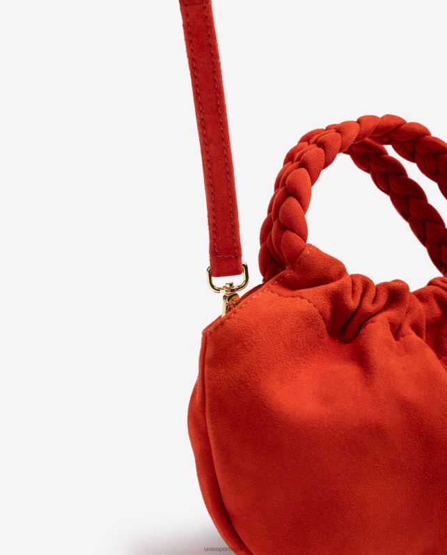 Unisa bolsa com alças trançadas mulheres 6V2Z61203 vermelho