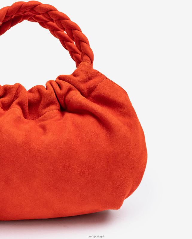 Unisa bolsa com alças trançadas mulheres 6V2Z61203 vermelho