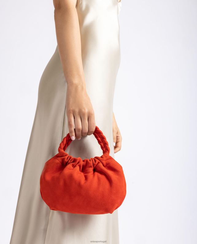 Unisa bolsa com alças trançadas mulheres 6V2Z61203 vermelho