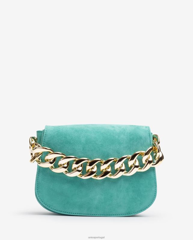 Unisa bolsa com corrente dourada mulheres 6V2Z61183 verde