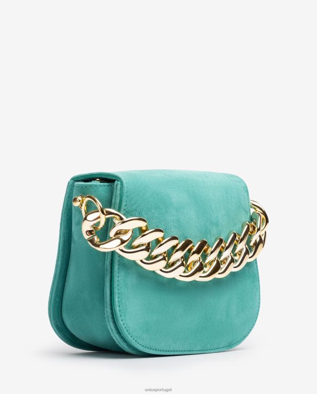 Unisa bolsa com corrente dourada mulheres 6V2Z61183 verde