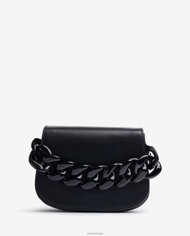 Unisa bolsa com corrente mulheres 6V2Z61219 preto