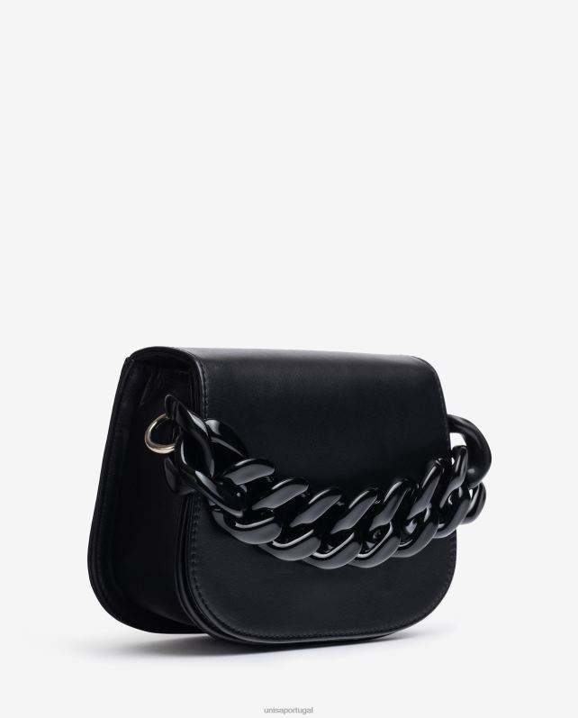 Unisa bolsa com corrente mulheres 6V2Z61219 preto