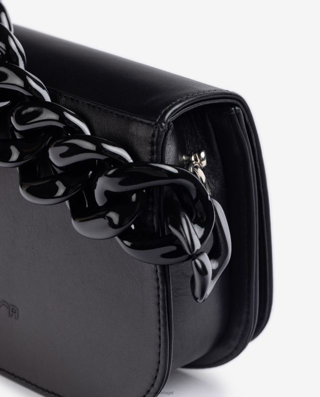 Unisa bolsa com corrente mulheres 6V2Z61219 preto