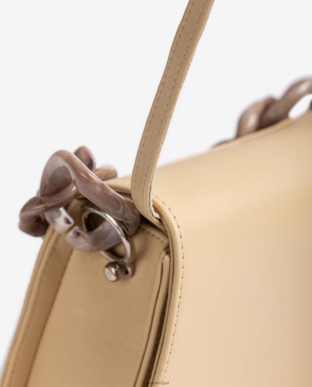 Unisa bolsa com corrente mulheres 6V2Z61220 bege