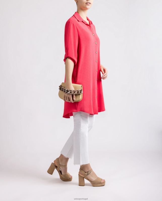 Unisa bolsa com corrente mulheres 6V2Z61220 bege