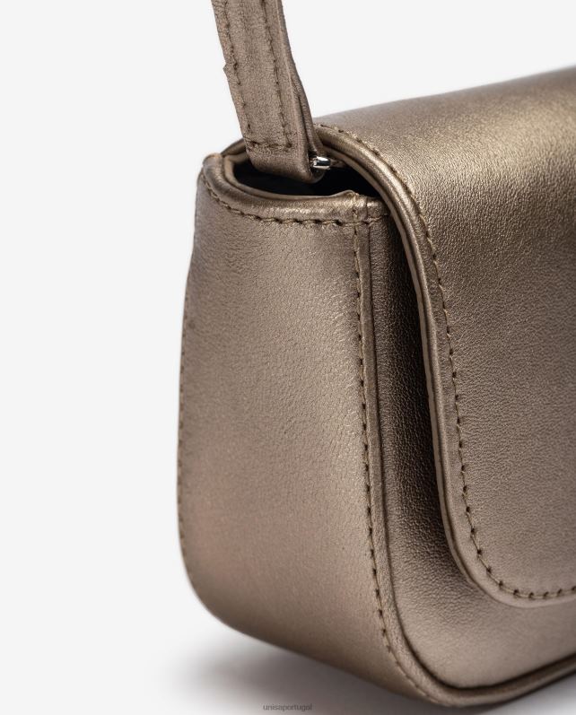 Unisa bolsa de festa em couro efeito metalizado mulheres 6V2Z61207 bronze