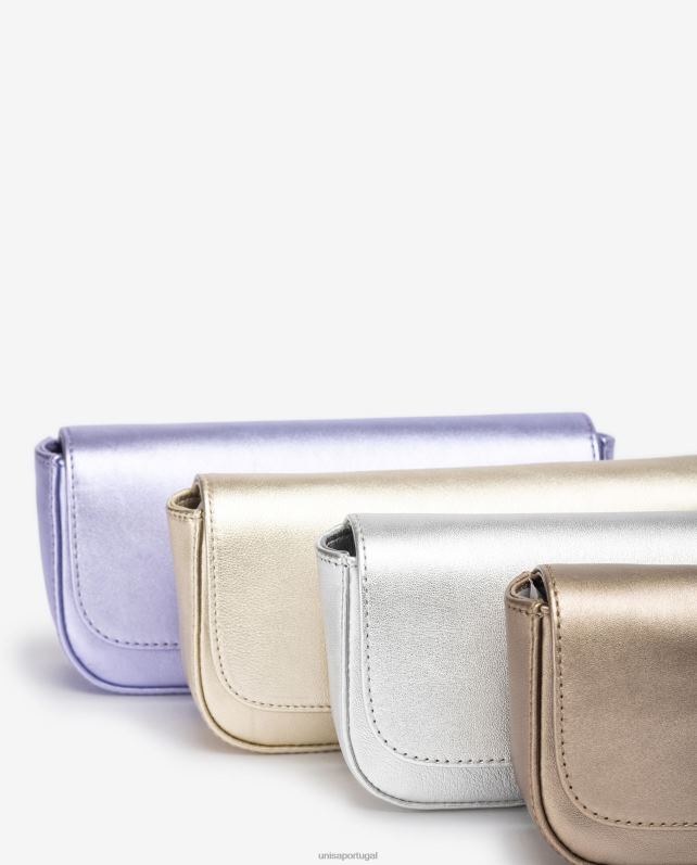 Unisa bolsa de festa em couro efeito metalizado mulheres 6V2Z61207 bronze