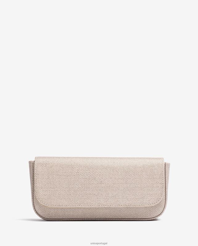 Unisa bolsa de festa em tecido brilhante mulheres 6V2Z61202 ouro