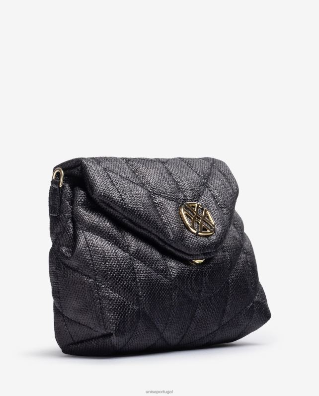Unisa bolsa pequena com efeito matelassê mulheres 6V2Z61195 preto