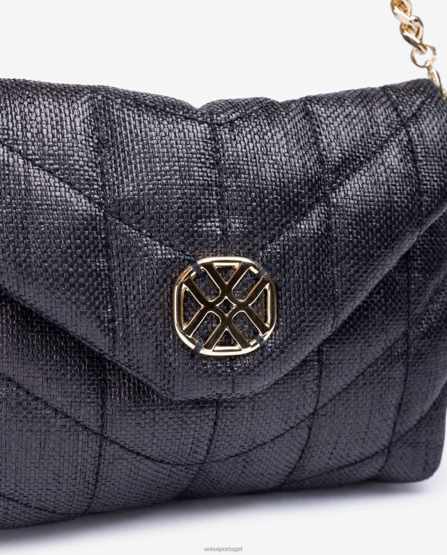 Unisa bolsa pequena com efeito matelassê mulheres 6V2Z61195 preto
