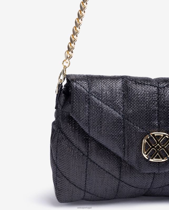 Unisa bolsa pequena com efeito matelassê mulheres 6V2Z61195 preto