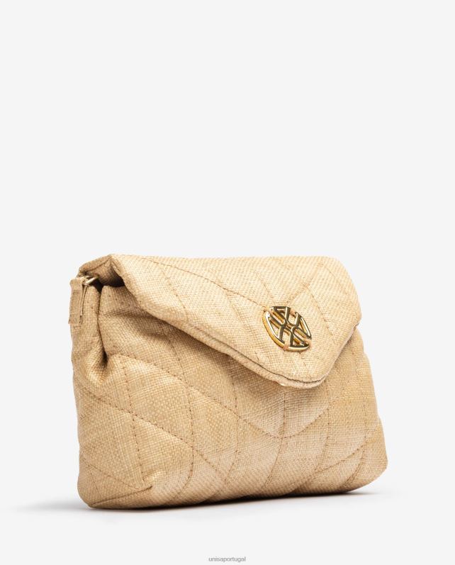 Unisa bolsa pequena com efeito matelassê mulheres 6V2Z61204 marrom