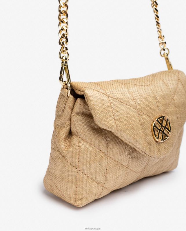 Unisa bolsa pequena com efeito matelassê mulheres 6V2Z61204 marrom