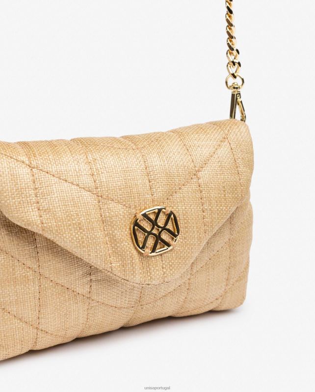 Unisa bolsa pequena com efeito matelassê mulheres 6V2Z61204 marrom