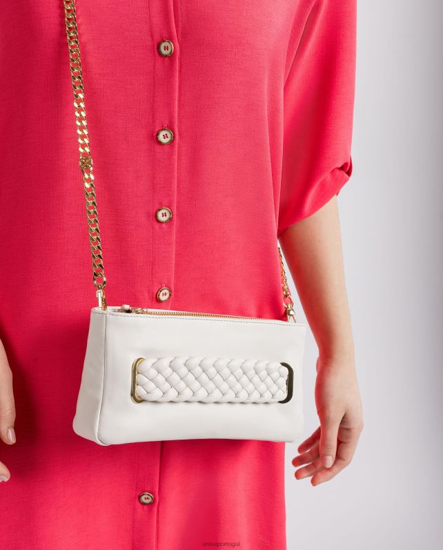 Unisa bolsa trançada mulheres 6V2Z61226 branco