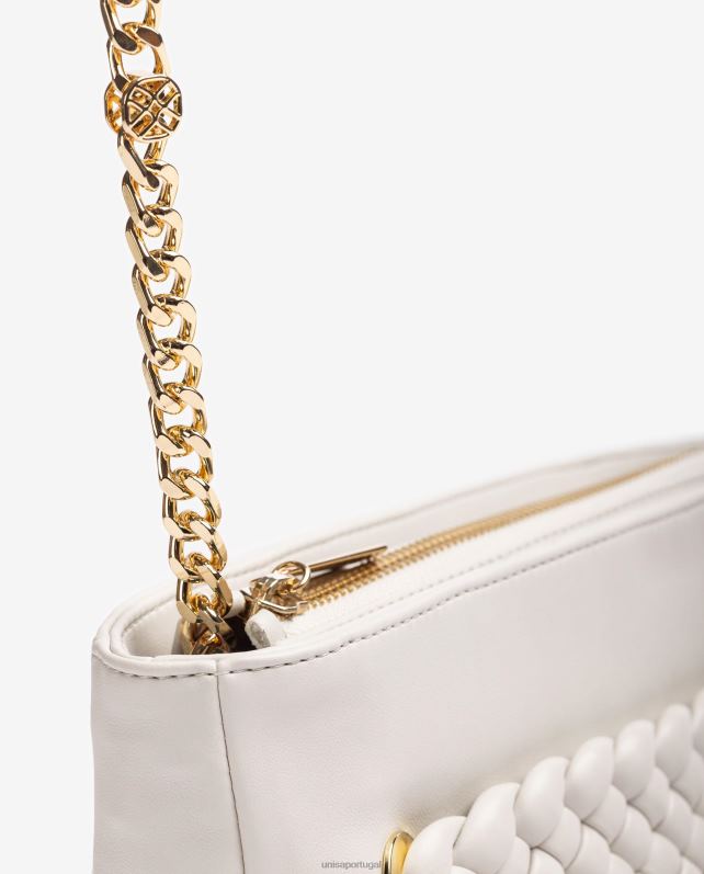Unisa bolsa trançada mulheres 6V2Z61226 branco