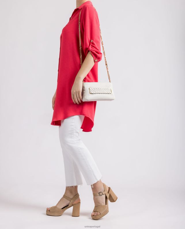 Unisa bolsa trançada mulheres 6V2Z61226 branco