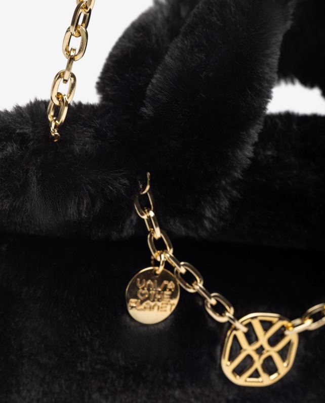 Unisa mini bolsa com enfeite mulheres 6V2Z61196 preto