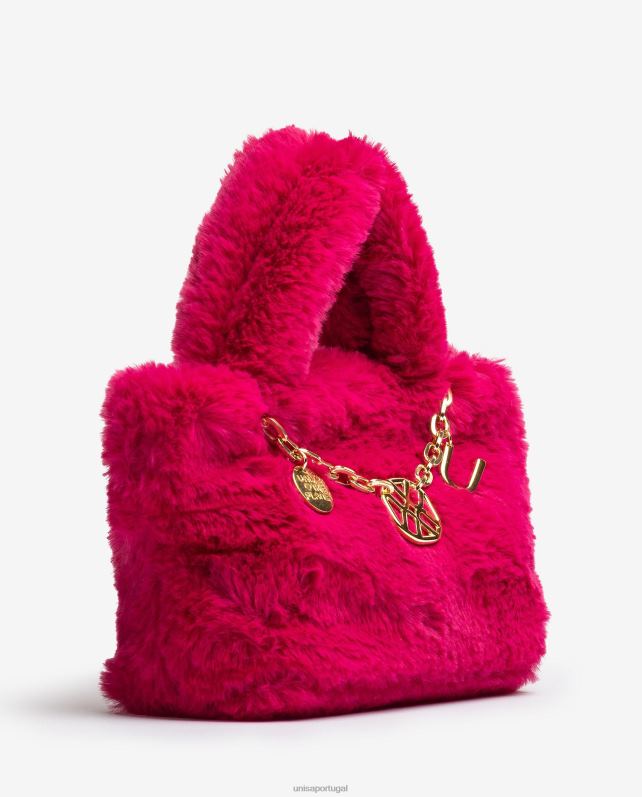 Unisa mini bolsa com enfeite mulheres 6V2Z61197 rosa