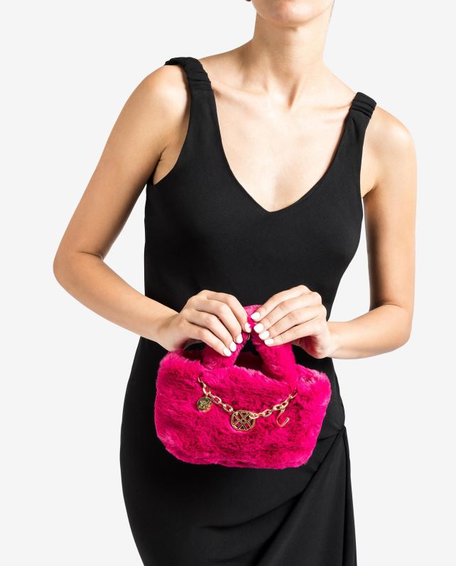 Unisa mini bolsa com enfeite mulheres 6V2Z61197 rosa
