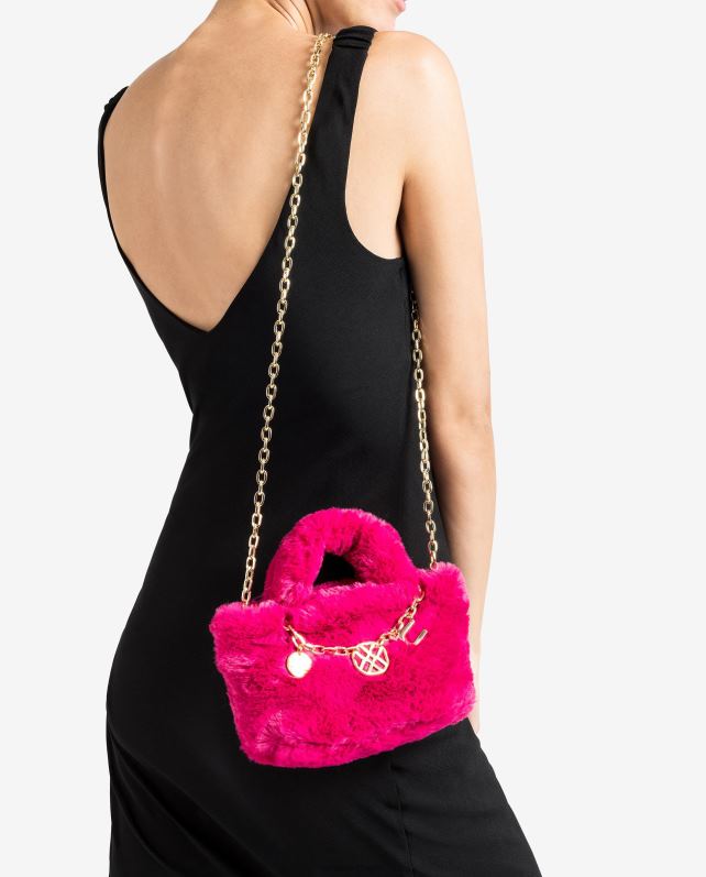 Unisa mini bolsa com enfeite mulheres 6V2Z61197 rosa