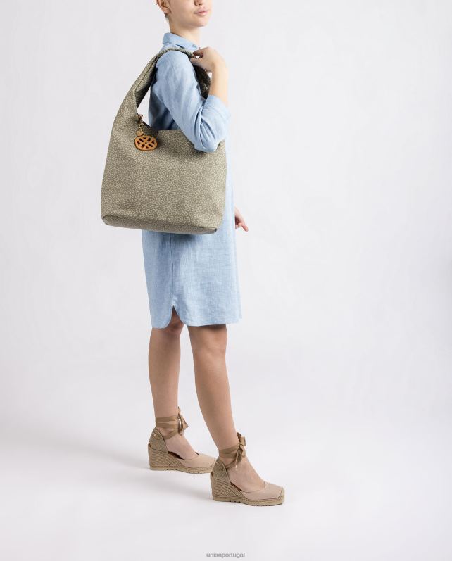 Unisa bolsa de tecido reciclado mulheres 6V2Z61093 verde