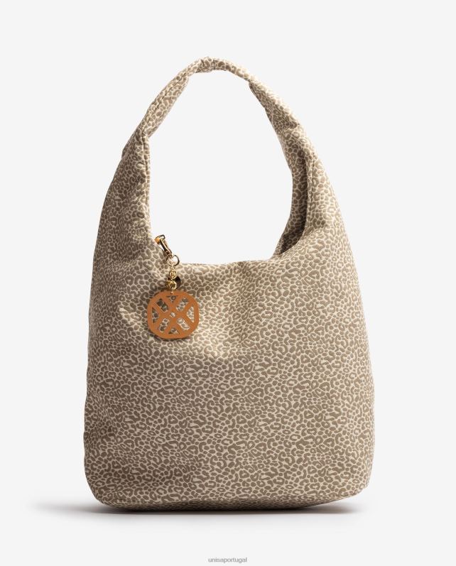 Unisa bolsa de tecido reciclado mulheres 6V2Z61094 marrom