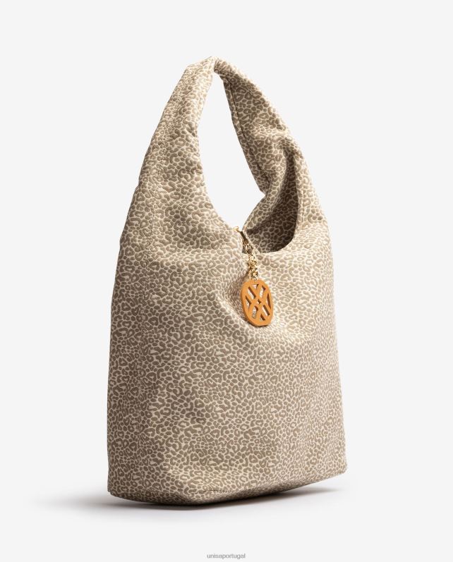 Unisa bolsa de tecido reciclado mulheres 6V2Z61094 marrom