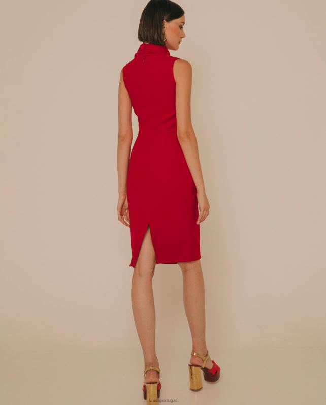 Unisa vestido com abertura nas costas mulheres 6V2Z61256 moda