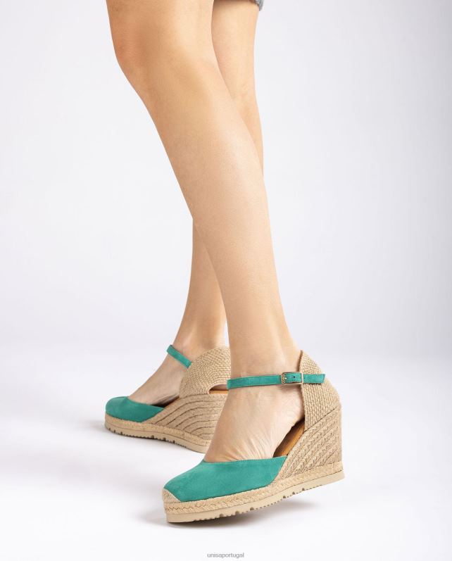 Unisa alpargata em camurça mulheres 6V2Z6690 verde