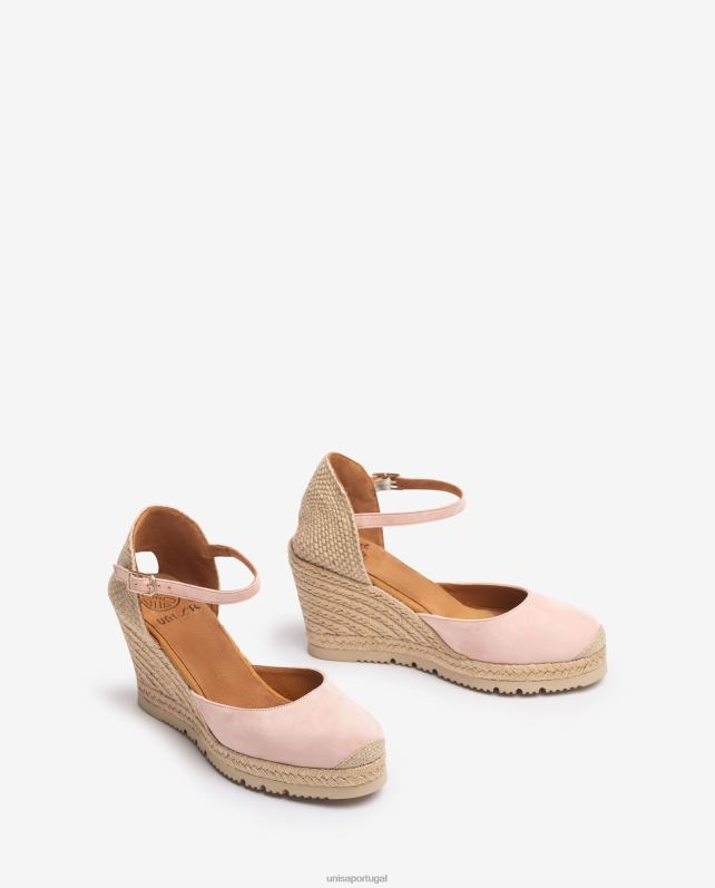 Unisa alpargata em camurça mulheres 6V2Z6691 rosa
