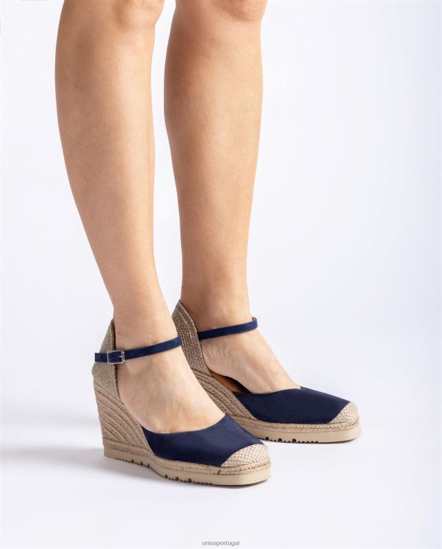 Unisa alpercata camurça com sola de borracha mulheres 6V2Z6790 azul