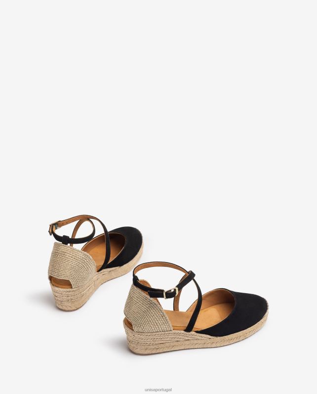 Unisa alpercata de camurça mulheres 6V2Z6746 preto