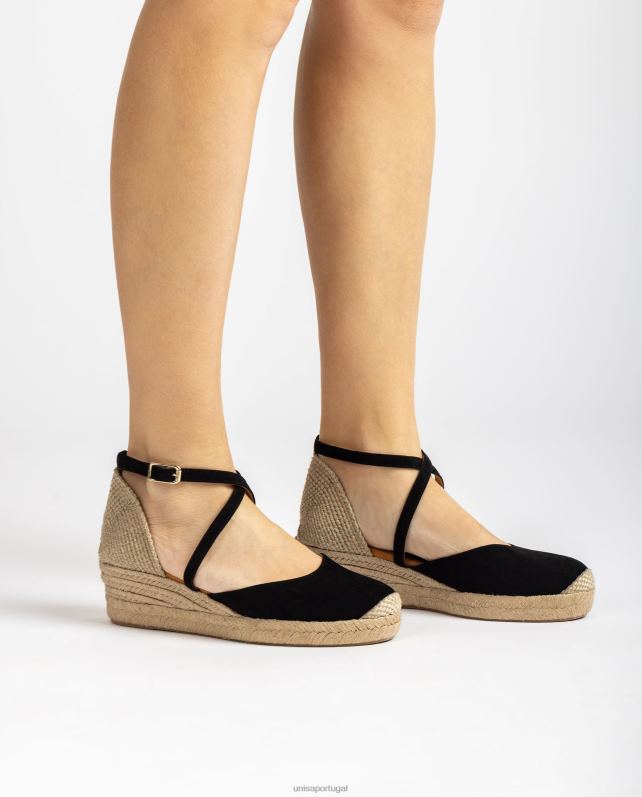 Unisa alpercata de camurça mulheres 6V2Z6746 preto