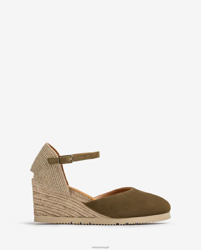 Unisa alpercata de camurça mulheres 6V2Z6780 verde