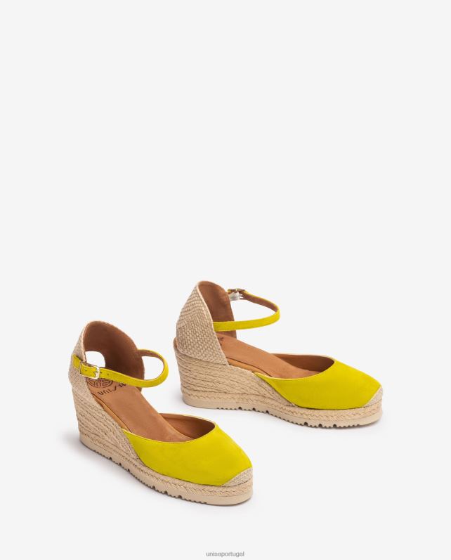 Unisa d'orsay alpercata com tira no tornozelo em camurça mulheres 6V2Z6711 verde