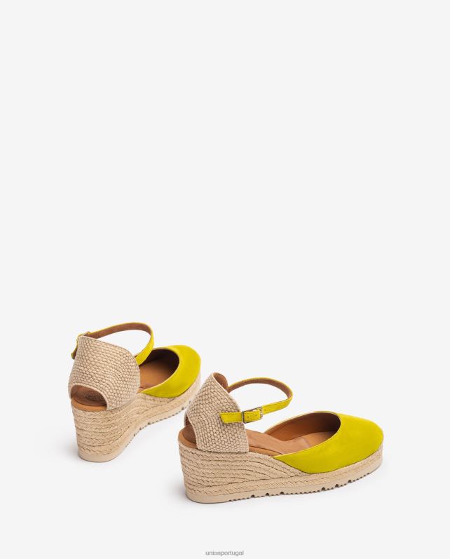 Unisa d'orsay alpercata com tira no tornozelo em camurça mulheres 6V2Z6711 verde