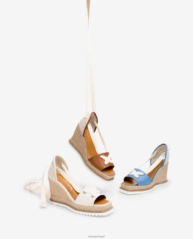 Unisa espadrille amarrada no tornozelo mulheres 6V2Z6692 marrom