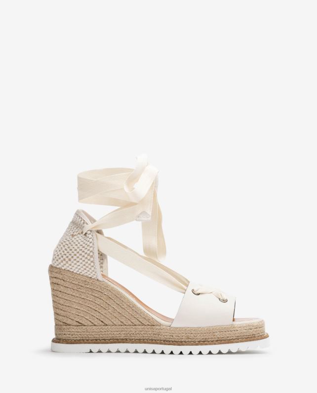 Unisa espadrille amarrada no tornozelo mulheres 6V2Z6693 branco