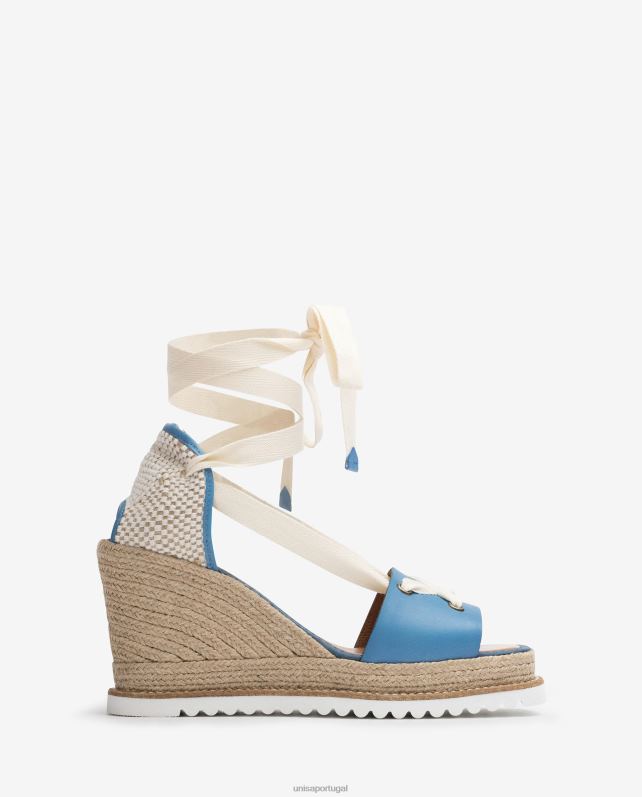Unisa espadrille amarrada no tornozelo mulheres 6V2Z6694 azul