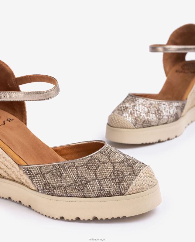Unisa espadrille com guarnição mulheres 6V2Z6741 bronze