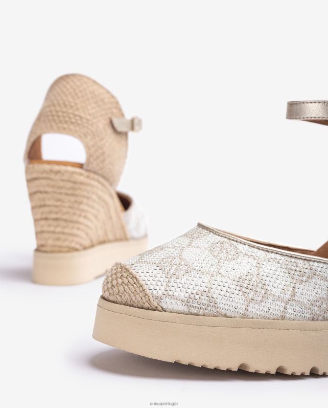 Unisa espadrille com guarnição mulheres 6V2Z6742 branco