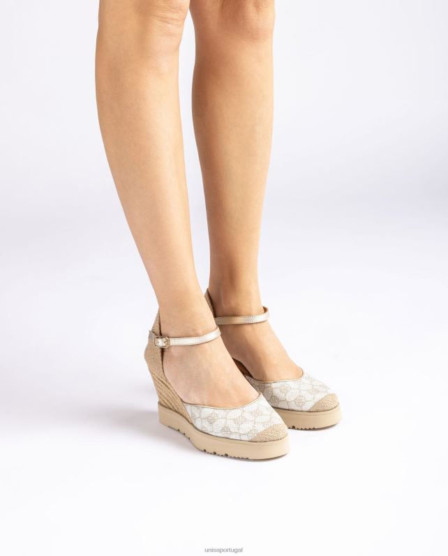 Unisa espadrille com guarnição mulheres 6V2Z6742 branco