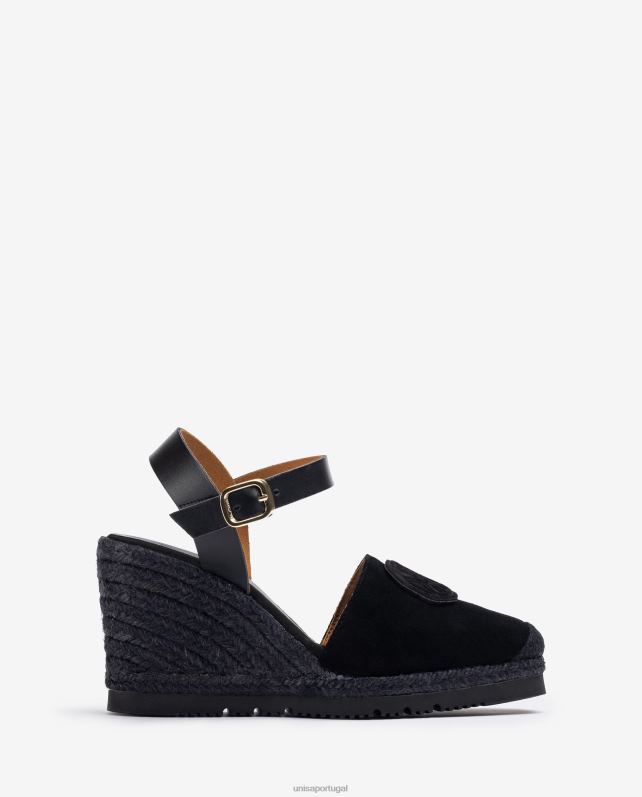 Unisa espadrille com monograma combinando mulheres 6V2Z6768 preto